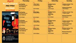 terry's music calendar for April